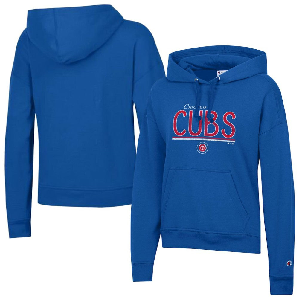 Chicago Cubs Champion Women's Vintage Powerblend Hoodie - Royal