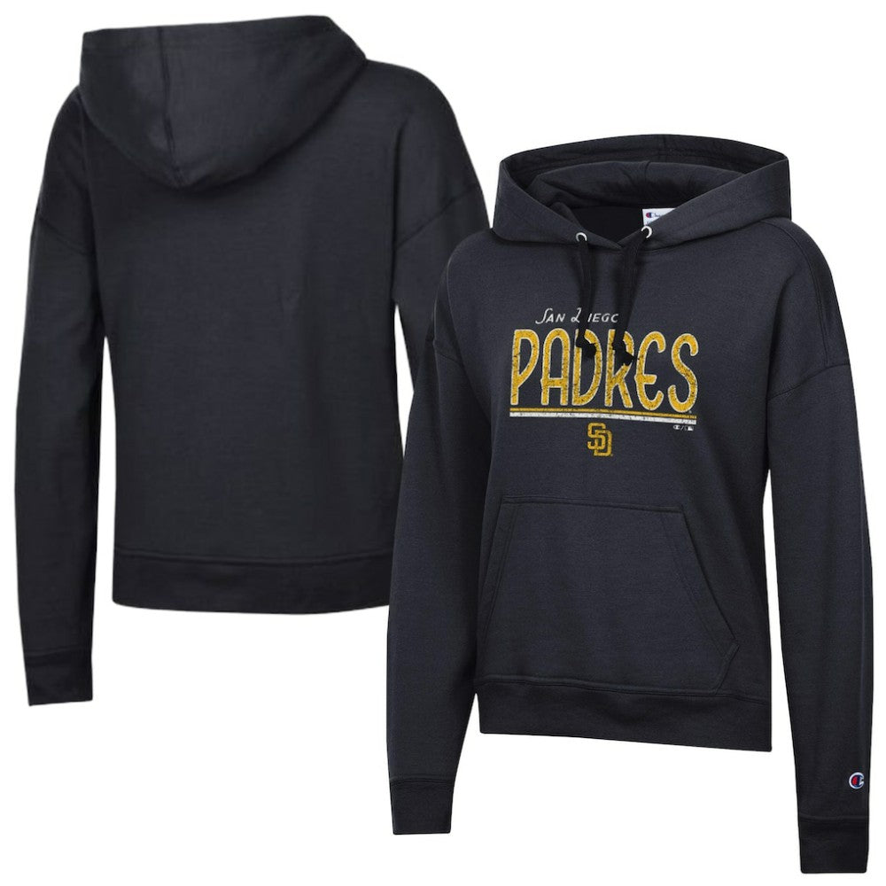 San Diego Padres Champion Women's Vintage Powerblend Hoodie - Black