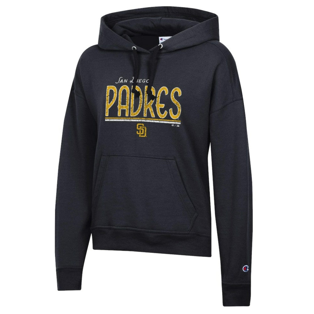 San Diego Padres Champion Women's Vintage Powerblend Hoodie - Black