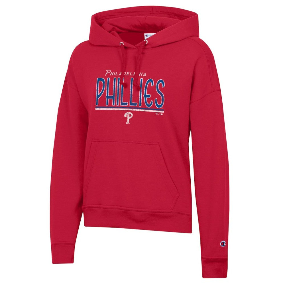 Philadelphia Phillies Champion Women's Vintage Powerblend Hoodie - Red
