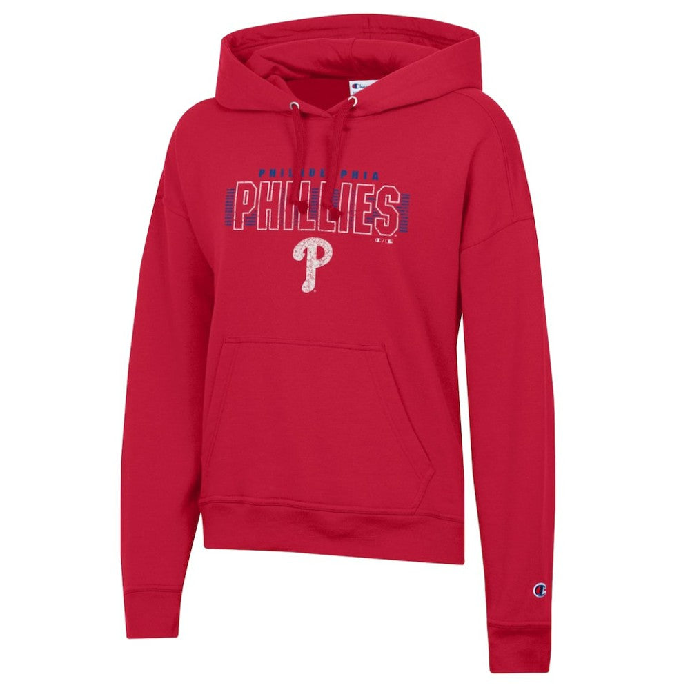 Philadelphia Phillies Champion Women's Distressed Powerblend Hoodie - Red