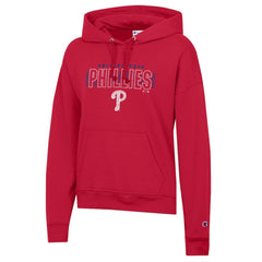 Philadelphia Phillies Champion Women's Distressed Powerblend Hoodie - Red