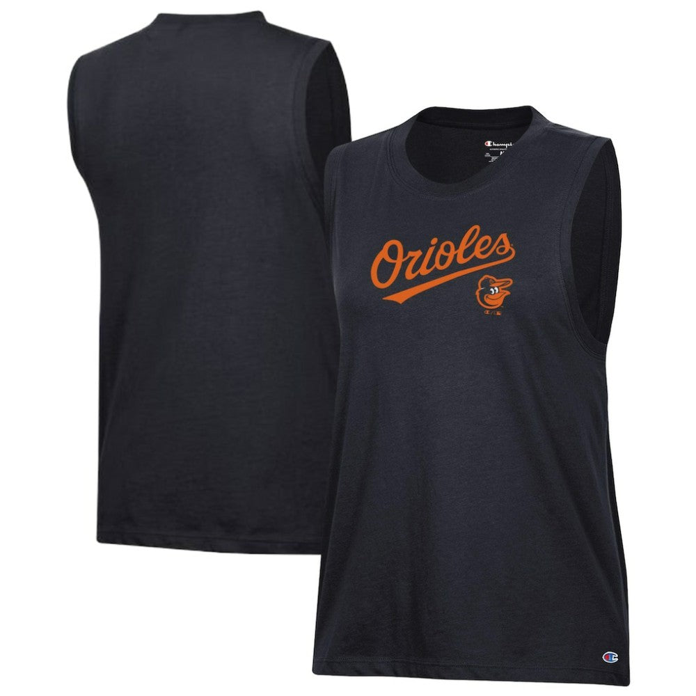 Baltimore Orioles Champion Women's Muscle Tank Top - Black