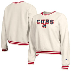Chicago Cubs Champion Women's Reverse Weave Sweatshirt - Cream
