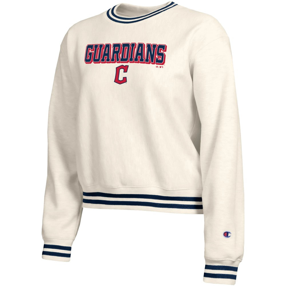 Cleveland Guardians Champion Women's Reverse Weave Sweatshirt - Cream