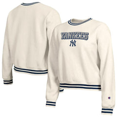 New York Yankees Champion Women's Reverse Weave Sweatshirt - Cream