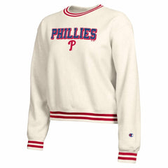 Philadelphia Phillies Champion Women's Reverse Weave Sweatshirt - Cream