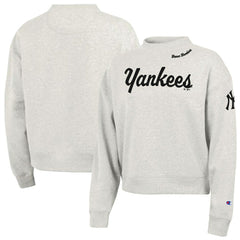 New York Yankees Champion Women's Triumph Tri-Blend Sweatshirt - Stone