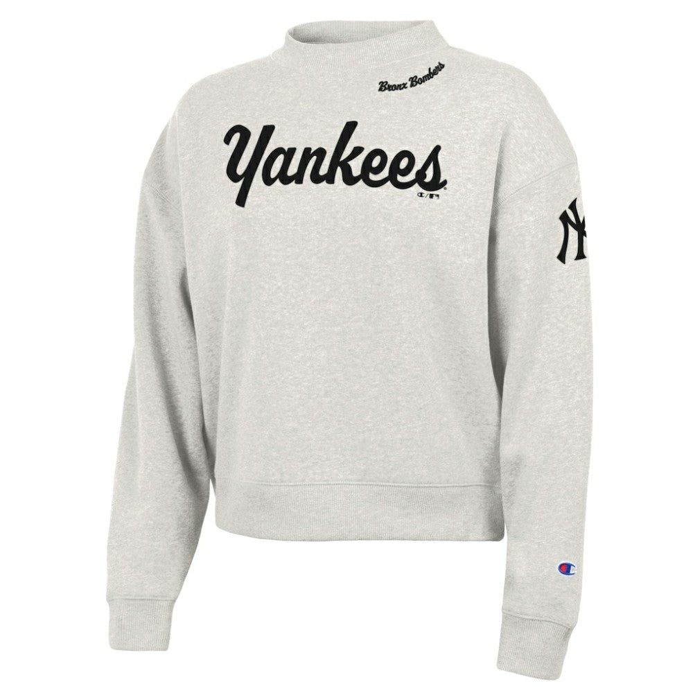 New York Yankees Champion Women's Triumph Tri-Blend Sweatshirt - Stone