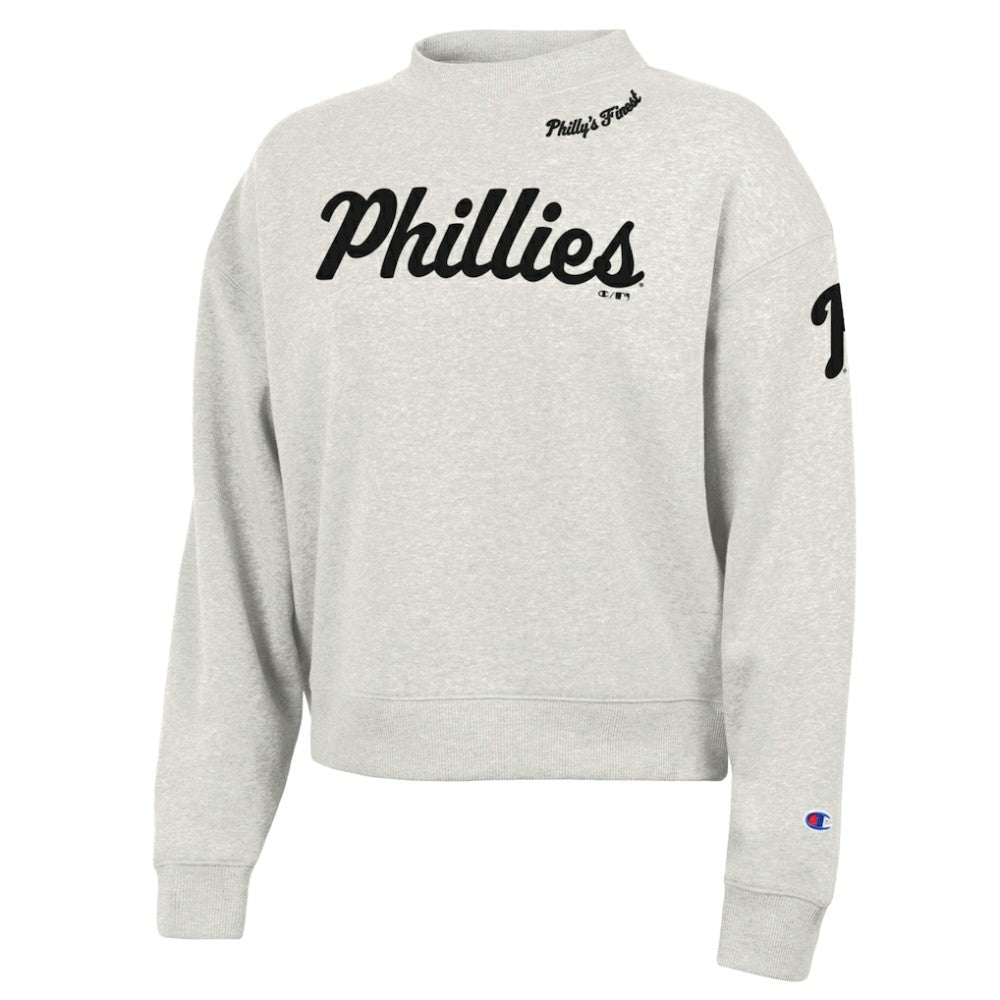Philadelphia Phillies Champion Women's Triumph Tri-Blend Sweatshirt - Stone