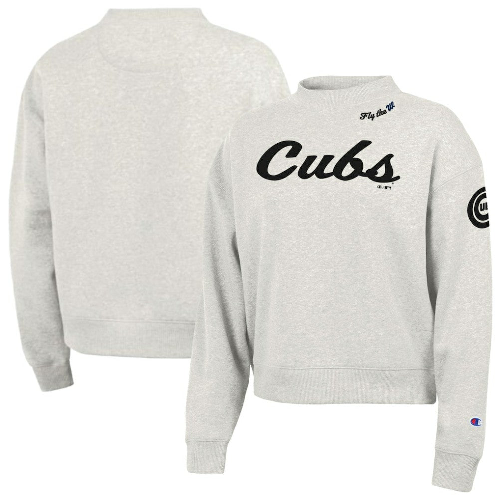 Chicago Cubs Champion Women's Triumph Tri-Blend Sweatshirt - Stone