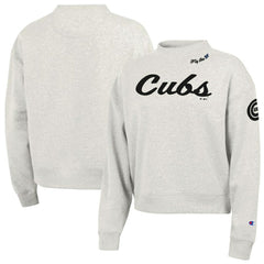 Chicago Cubs Champion Women's Triumph Tri-Blend Sweatshirt - Stone