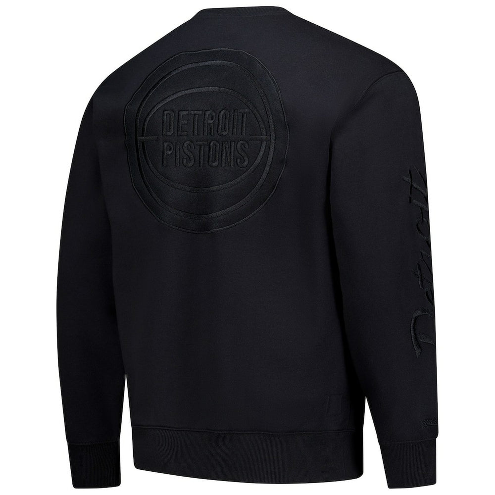 Detroit Pistons Phantom Fleece Sweatshirt sale - Black | Mitchell & Ness outlet