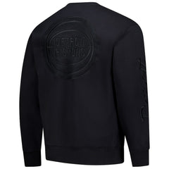 Detroit Pistons Phantom Fleece Sweatshirt sale - Black | Mitchell & Ness outlet