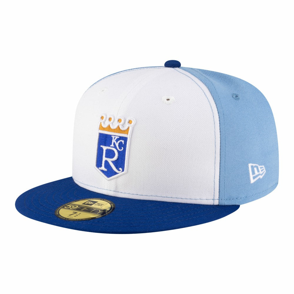 Kansas City Royals Authentic Collection On-Field 59FIFTY Fitted Hat - White/Light Blue | New Era