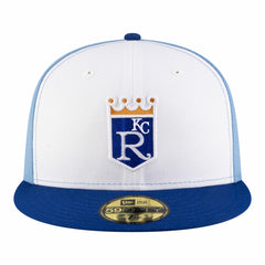 Kansas City Royals Authentic Collection On-Field 59FIFTY Fitted Hat - White/Light Blue | New Era