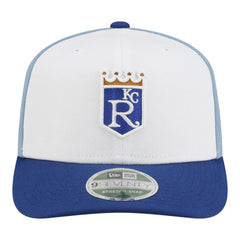Kansas City Royals Player Replica 9SEVENTY Adjustable Hat - White/Light Blue | New Era