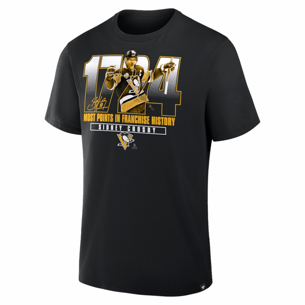Sidney Crosby Pittsburgh Penguins Most Points in Franchise History T-Shirt