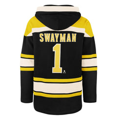 Jeremy Swayman Boston Bruins '47 Player Name & Number Lacer Hoodie