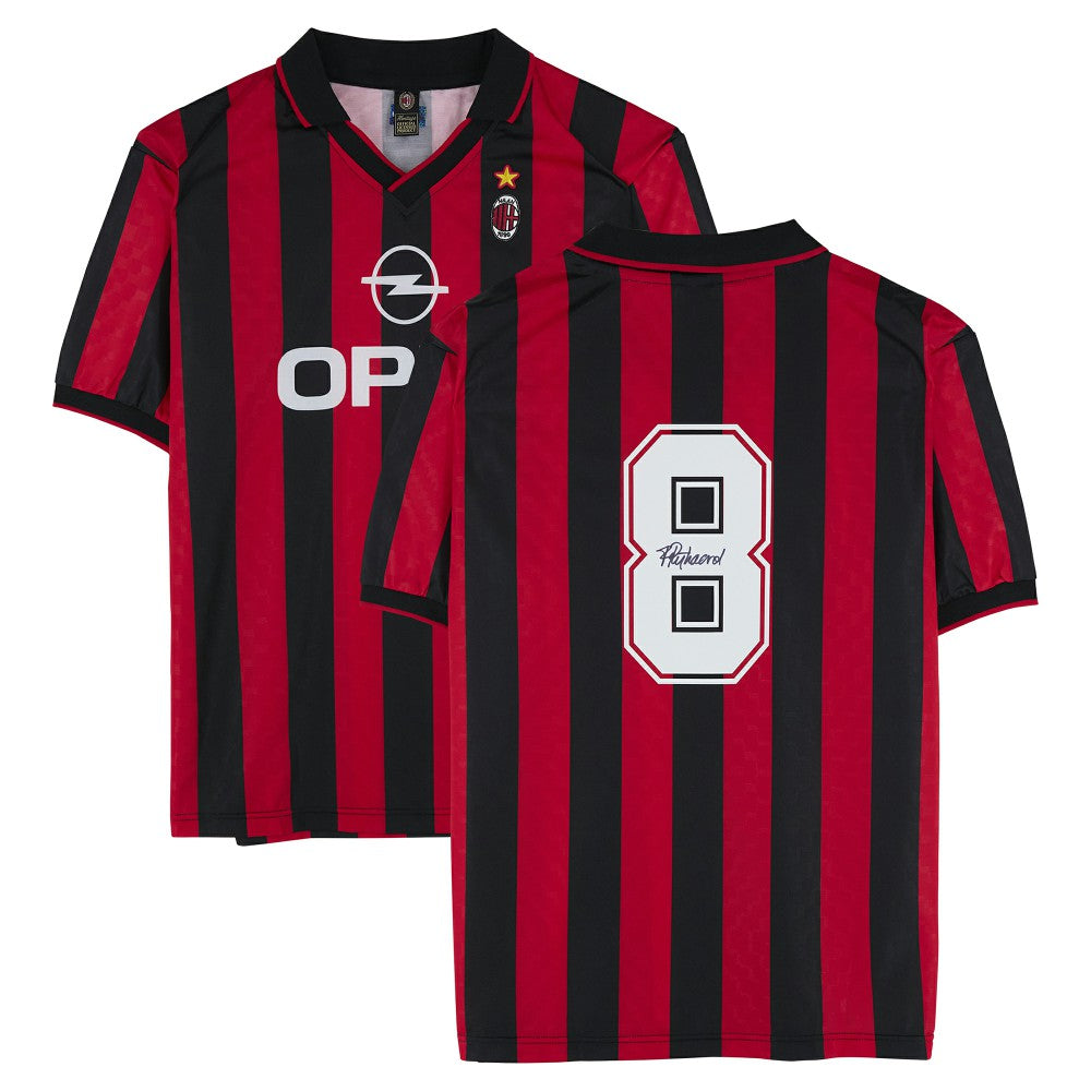 Frank Rijkaard AC Milan Autographed Red/Black Home Jersey / Soccer Online