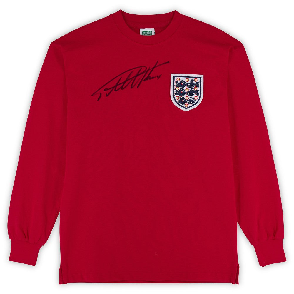 Sir Geoff Hurst England National Team Autographed 1966 Score Draw Jersey / Soccer Discount
