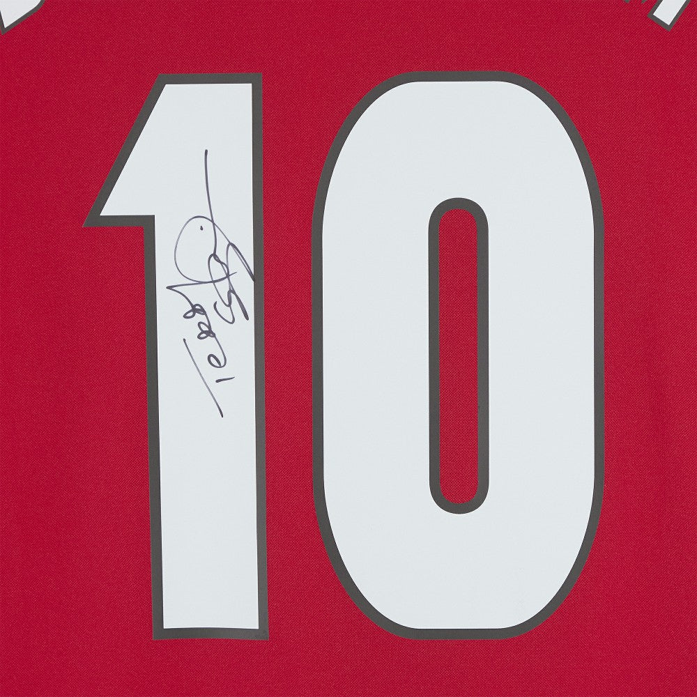Teddy Sheringham Manchester United Autographed 1999 Red UEFA Champions League Home Jersey / Soccer Outlet