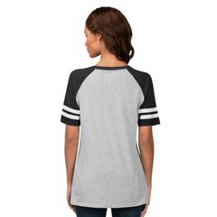 Baltimore Orioles G-III 4Her by Carl Banks Women's Goal Line Raglan V-Neck T-Shirt - Heather Gray