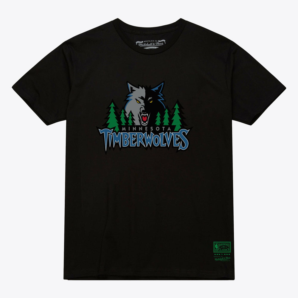 Minnesota Timberwolves Unisex Hardwood Classics Arch T-Shirt - Black | Mitchell & Ness sale