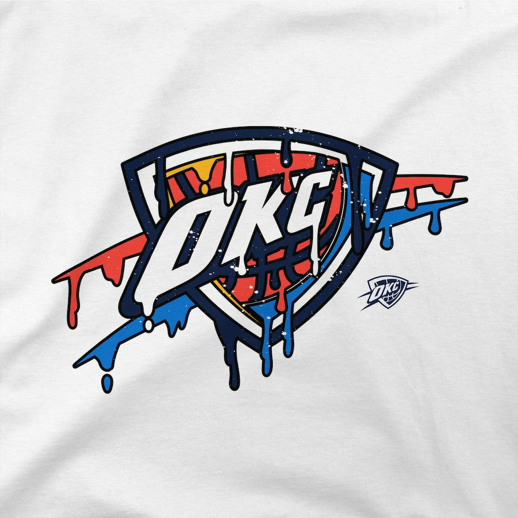 Oklahoma City Thunder Stadium Essentials Women's Ice Cream Cropped Hoodie - White shop