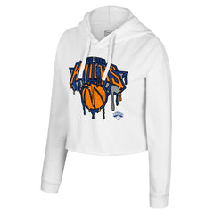New York Knicks Stadium Essentials Women's Ice Cream Cropped Hoodie - White sale