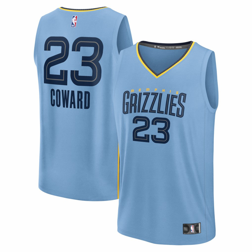 Cedric Coward Memphis Grizzlies Fast Break Replica Player Jersey - Statement Edition - Light Blue | Fanatics outlet