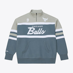 Chicago Bulls Thunderstorm Head Coach Quarter-Zip Jacket - Blue | Mitchell & Ness cheap