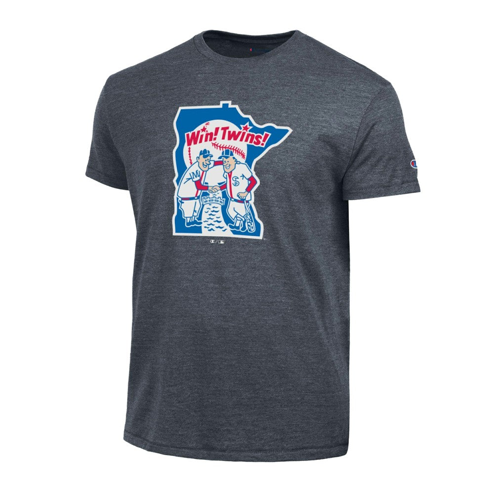 Minnesota Twins Champion Cooperstown Logo Tri-Blend T-Shirt - Navy