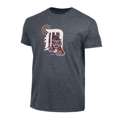 Detroit Tigers Champion Cooperstown Logo Tri-Blend T-Shirt - Navy