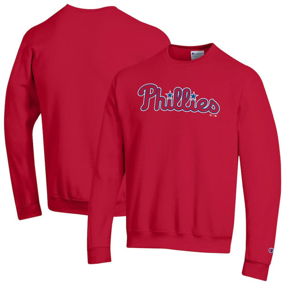 Philadelphia Phillies Champion Powerblend Wordmark Sweatshirt - Red