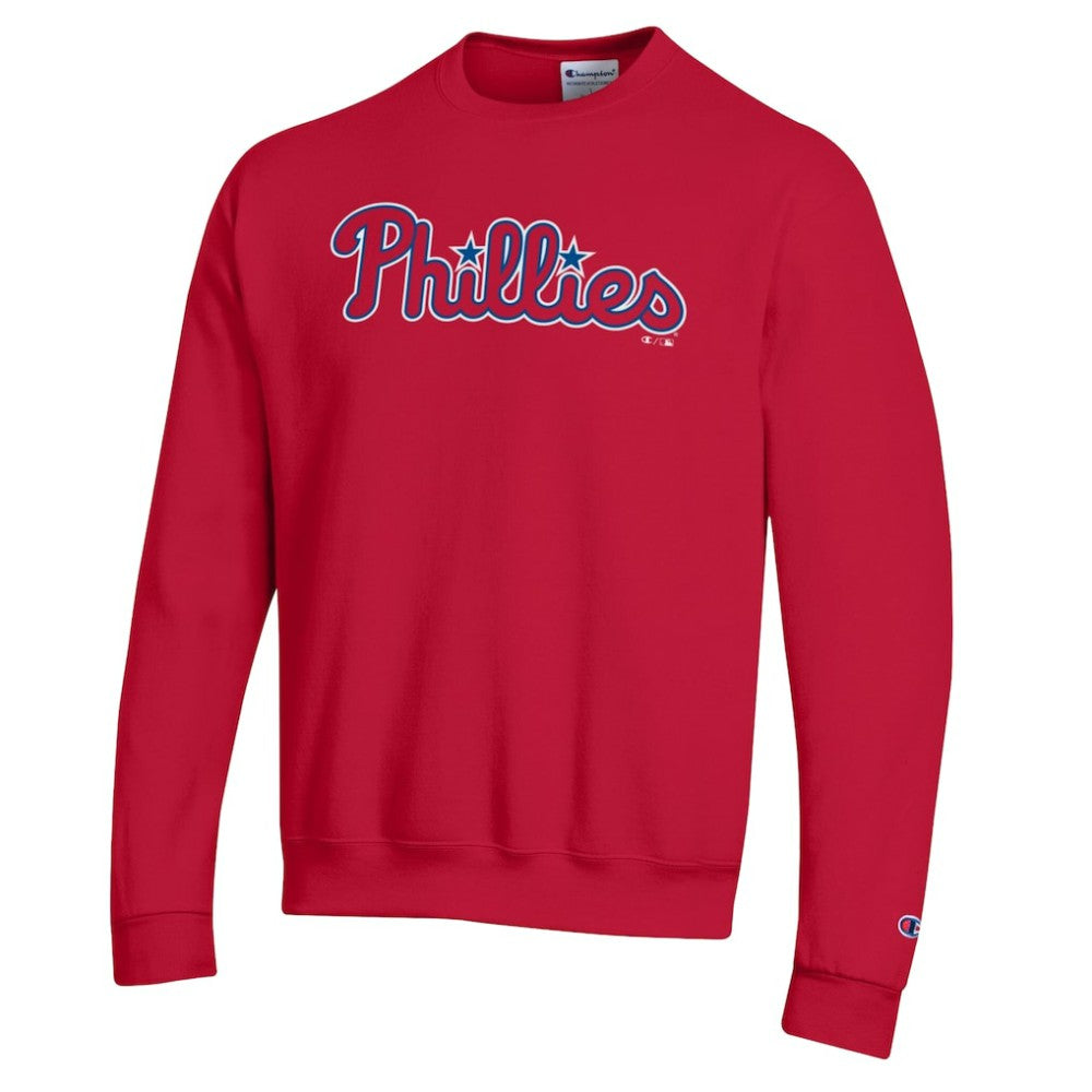 Philadelphia Phillies Champion Powerblend Wordmark Sweatshirt - Red
