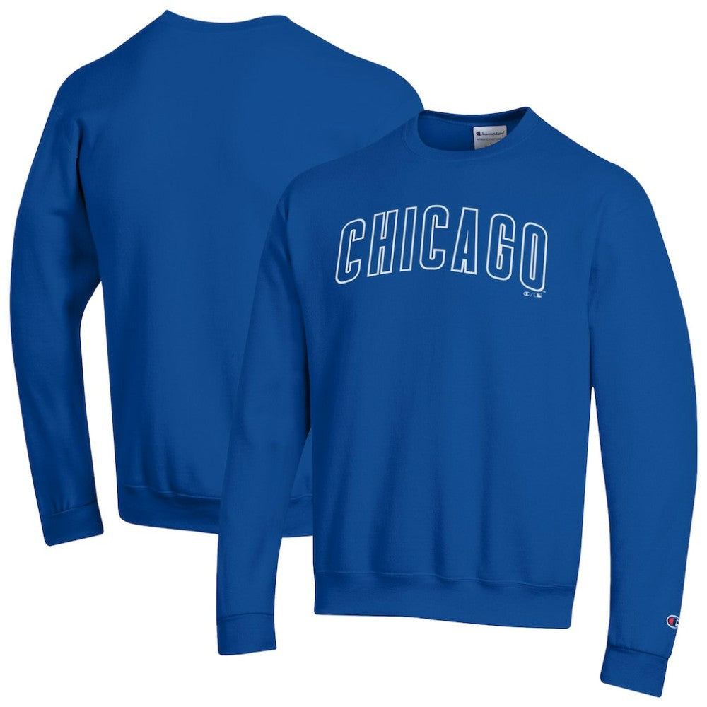 Chicago Cubs Champion Powerblend Wordmark Sweatshirt - Royal