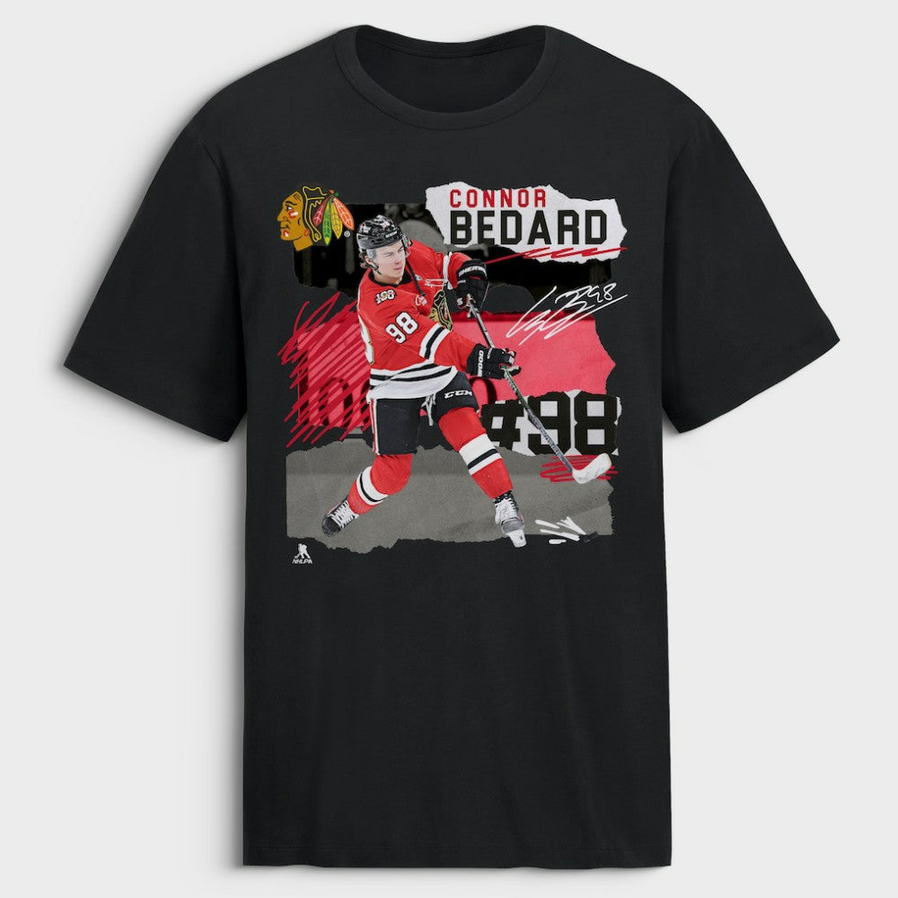 Connor Bedard Chicago Blackhawks Fresh Ice T-Shirt