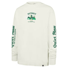 Detroit Tigers Quiet Please Foundation Long Sleeve T-Shirt - Cream | 47 brand