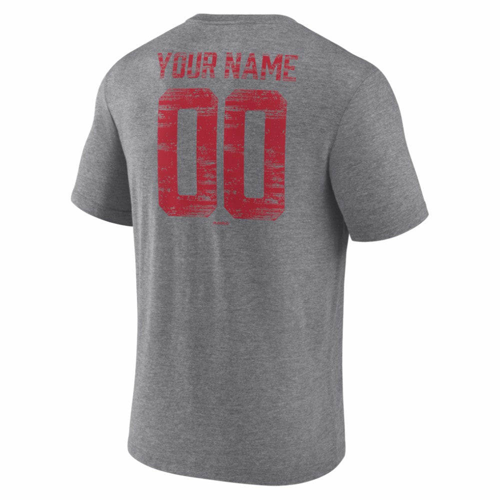 Arizona Diamondbacks Heritage Personalized Any Name & Number Tri-Blend T-Shirt - Gray
