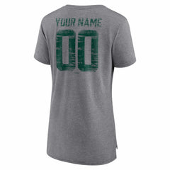 Athletics Women's Heritage Personalized Any Name & Number Tri-Blend T-Shirt - Gray