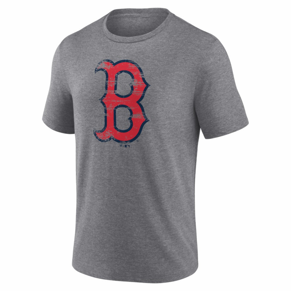 Boston Red Sox Heritage Personalized Any Name & Number Tri-Blend T-Shirt - Gray