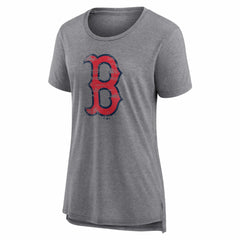 Boston Red Sox Women's Heritage Personalized Any Name & Number Tri-Blend T-Shirt - Gray