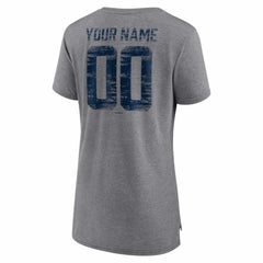 Boston Red Sox Women's Heritage Personalized Any Name & Number Tri-Blend T-Shirt - Gray