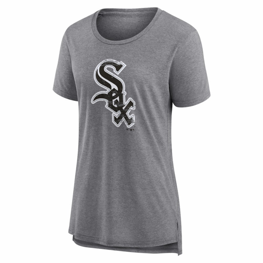 Chicago White Sox Women's Heritage Personalized Any Name & Number Tri-Blend T-Shirt - Gray