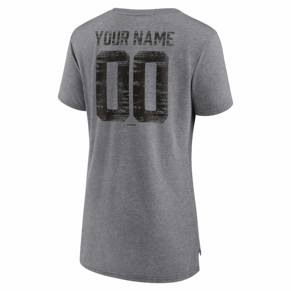 Chicago White Sox Women's Heritage Personalized Any Name & Number Tri-Blend T-Shirt - Gray