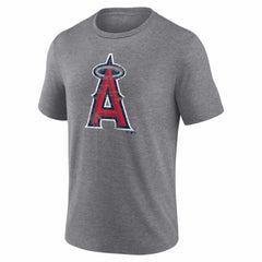 Los Angeles Angels Heritage Personalized Any Name & Number Tri-Blend T-Shirt - Gray