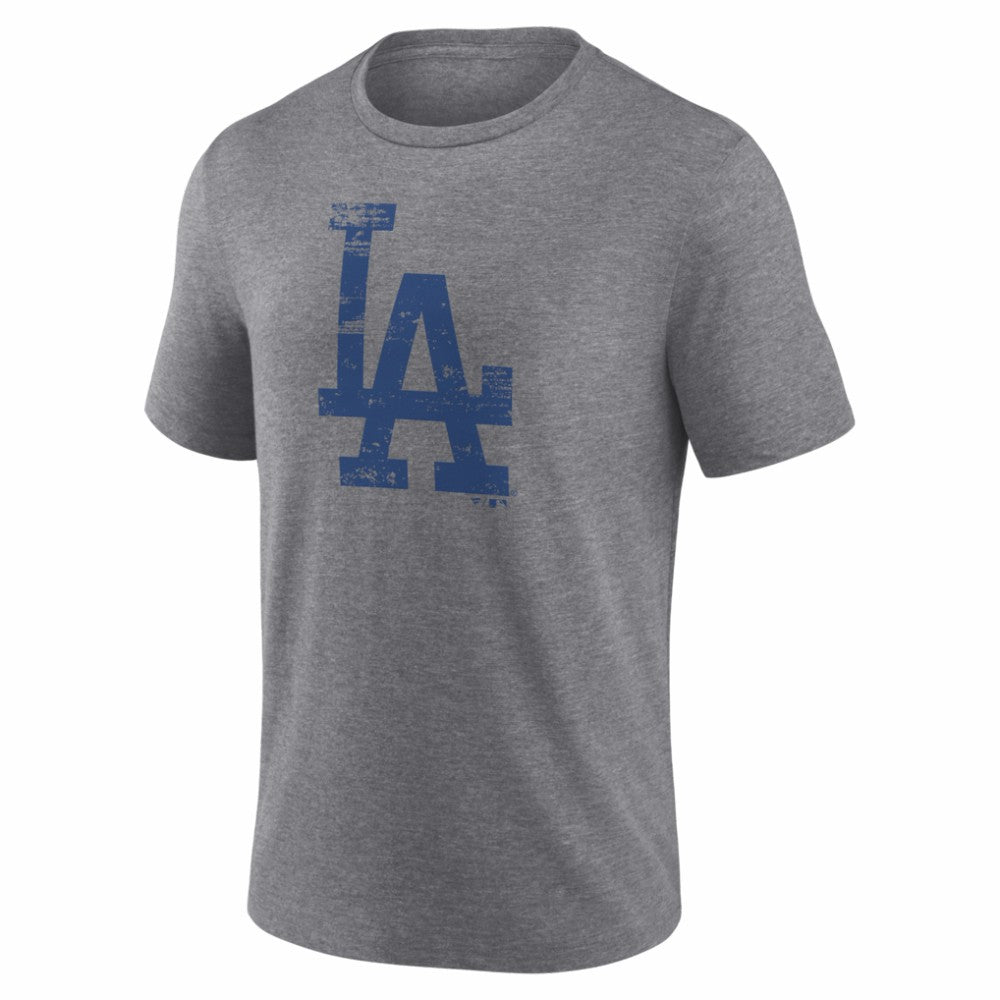 Los Angeles Dodgers Heritage Personalized Any Name & Number Tri-Blend T-Shirt - Gray
