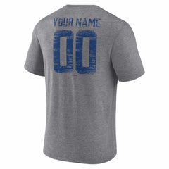 Los Angeles Dodgers Heritage Personalized Any Name & Number Tri-Blend T-Shirt - Gray