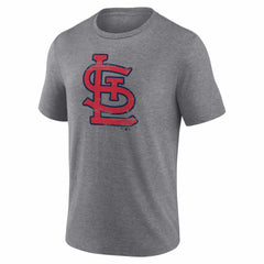 St. Louis Cardinals Heritage Personalized Any Name & Number Tri-Blend T-Shirt - Gray